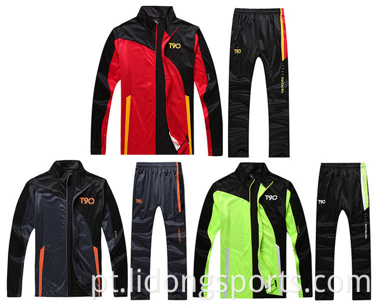 Personalizado homens esportes treinamento jogging jaqueta liso de futebol time tracksuit jaqueta preto e vermelho jaqueta de trilha